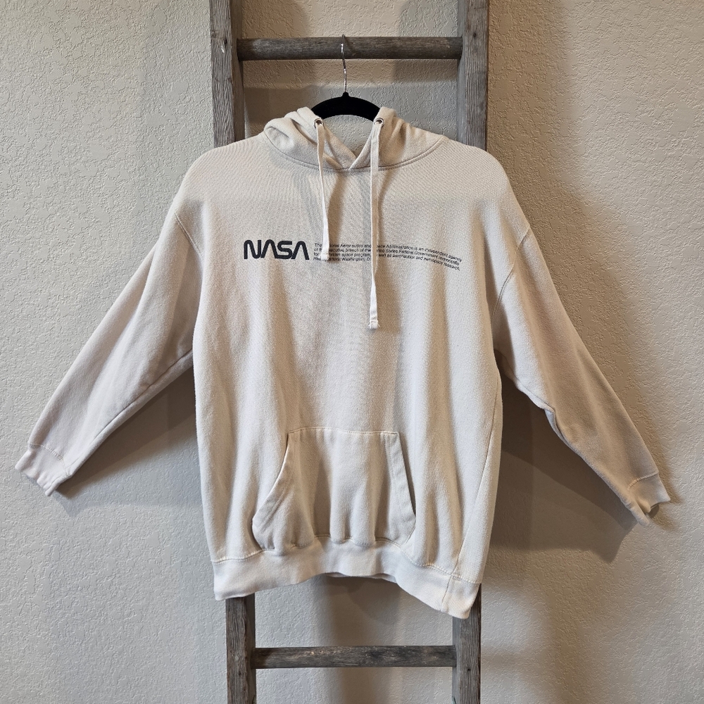 NASA Unisex Cream Hoodie - Size Small